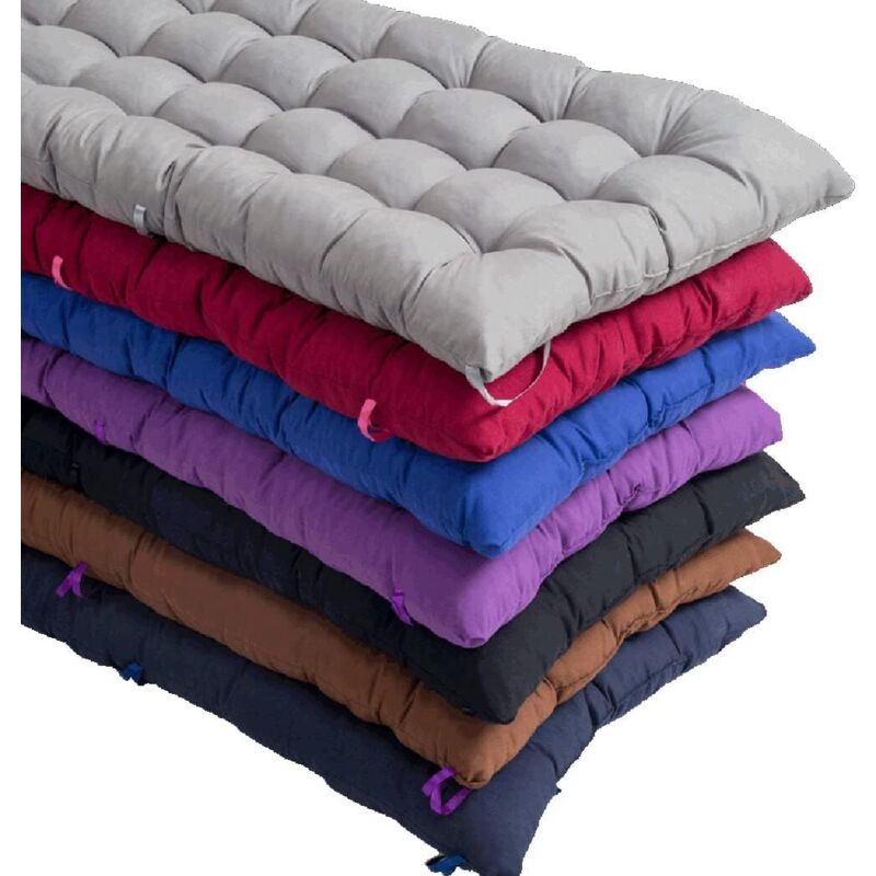 Rechteckiges Baumwollkissen 110 X 40 Cm – Stärke 8 Cm – Wetterfest – Für 2- Oder 3-sitzer-bänke, Innen Und Außen