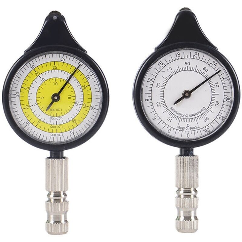 2 Stück Multifunktions-entfernungsmesser Odometer Kompass Kurvimeter Gerät. Opisometer. Kurvimeter