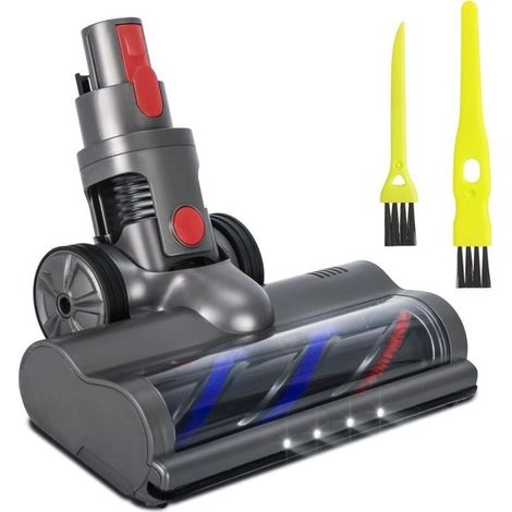 Bürste Kompatibel Mit Dyson V15/v11/v10/v8/v7 Staubsauger-bürstenkopf Mit 4 Led-lichtern, Rotierende Bürste Für Harte Böden, Fliesen, Marmorteppiche, Staubsauger-zubehör