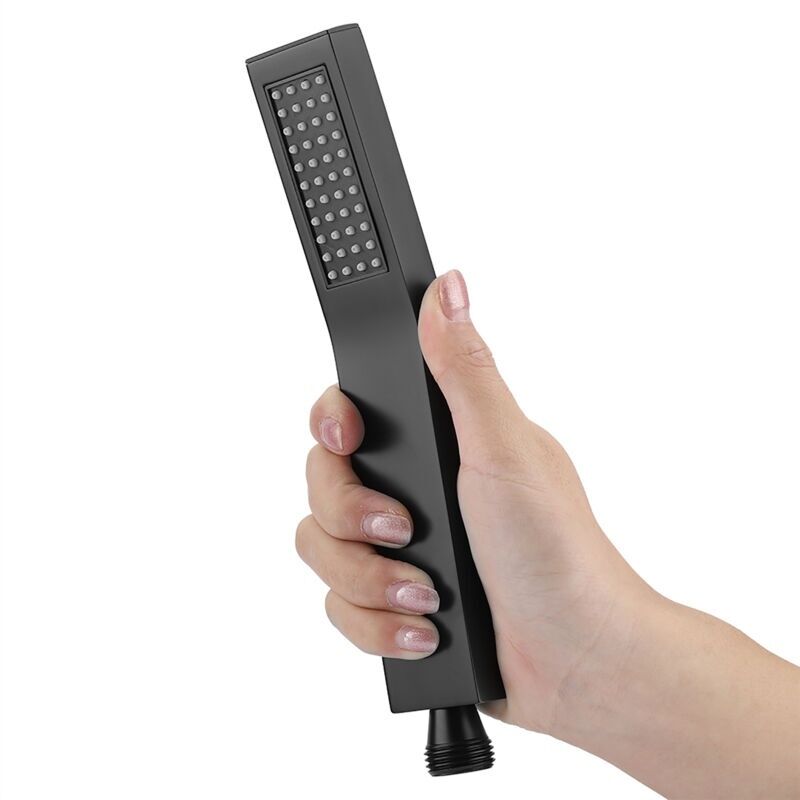 Handbrause Aus Gebürstetem Messing, Schwarze Matte Badezimmer-handbrause