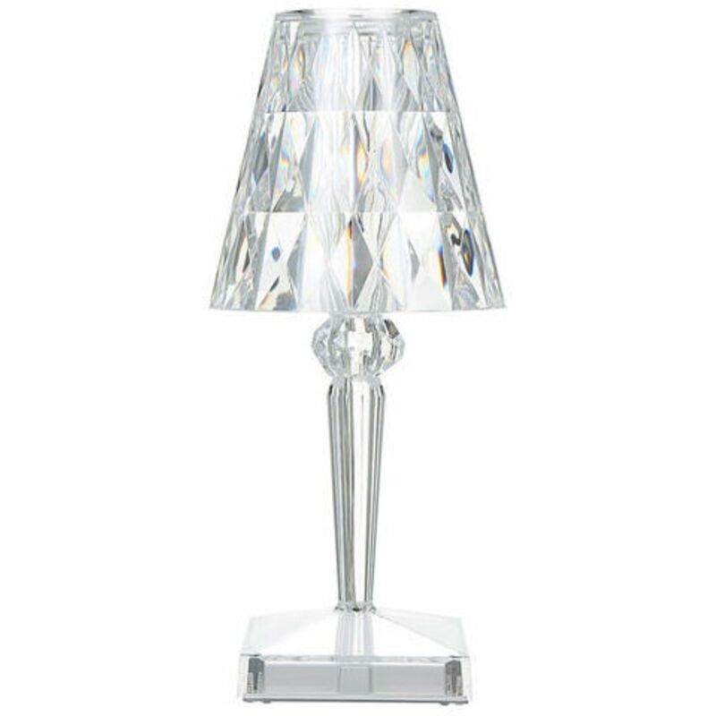 Diamant-kristall-nachttischlampe – 1w Led-beleuchtung – 10 Helligkeitsstufen – Usb-aufladung – Dekorativer Acryl-lampenschirm