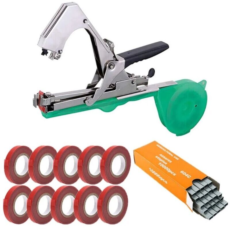 Professionelle Bindemaschine Für Gartenbau Und Weinanbau. Mit 10 Rollen Band + 1 Box Nägel