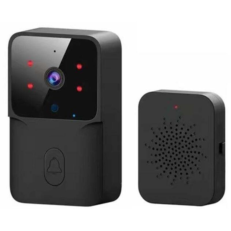 Kabellose Türklingel Tuya Home Welcome Intelligente Außenklingel Kamera Nachtsicht Hd-video-türklingel Stimmwechsler Schwarz