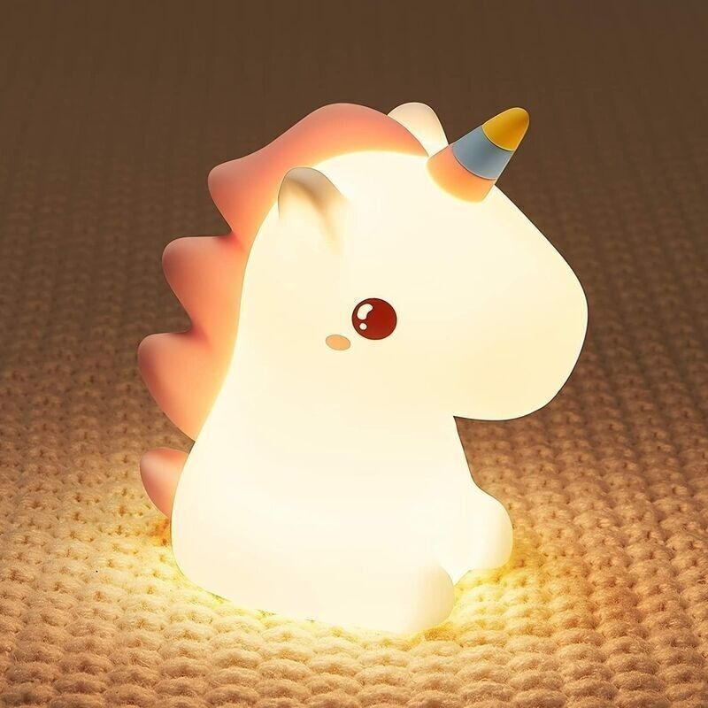 Einhorn-nachtlicht Für Kinder, Babys, Mädchen, Jungen Und Erwachsene, Wiederaufladbares Led-silikon-nachtlicht Für Kinder, Geschenk Für Mädchen, Einhorn-dekoration