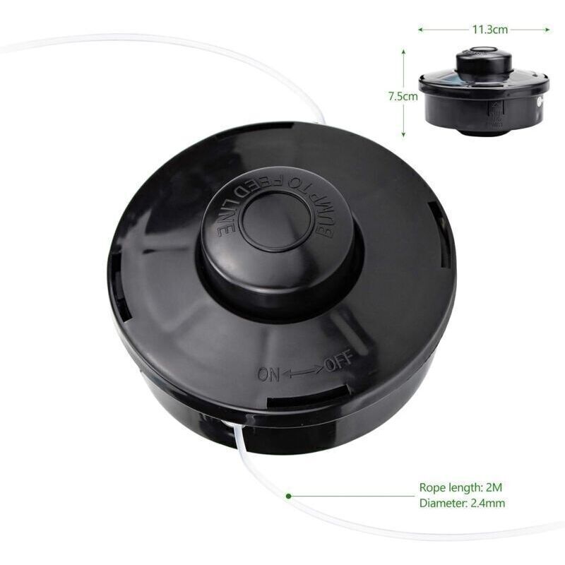 Set Aus 2 Universellen Rasentrimmerköpfen, Nylon-ersatzspule Für Mäher Und Rasentrimmer, Schneidkopf M10 X 1,25 Für Benzinbetriebene Rasentrimmer