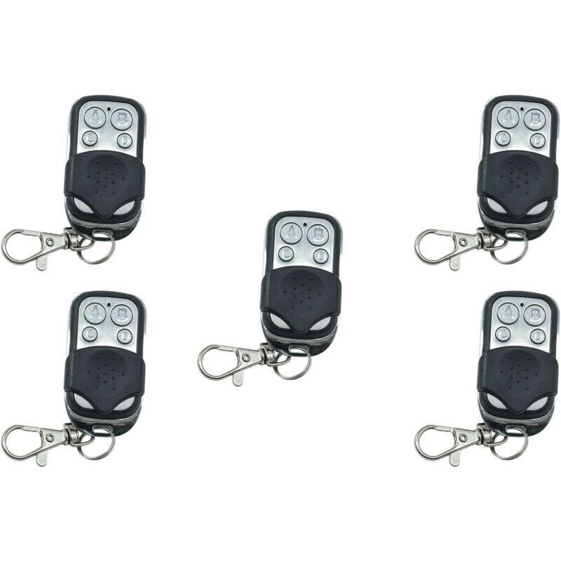 5er-set Universal-fernbedienungen Für Garagentore, 433 Mhz – 4-kanal-fernbedienung – Kompatibel Mit 433-mhz-frequenzcode – Manueller Sender – Einfache Einstellung Für Garagentorantriebe