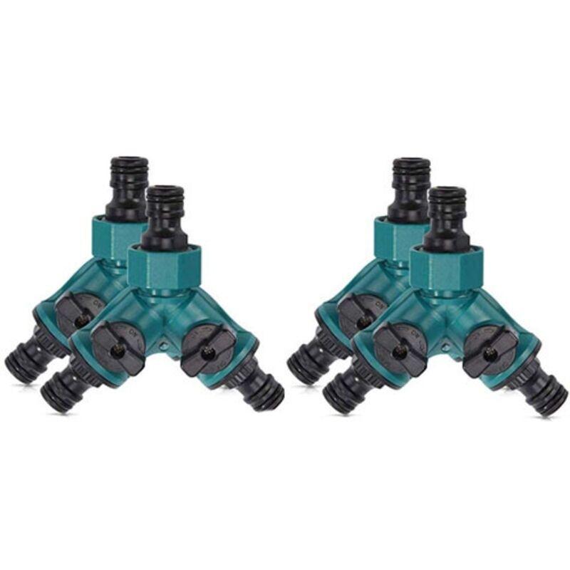 4er-set Schlauchverbinder. 2-wege-ventil Für Schnellkupplung. Wasserdurchflussregelventil. 2-wege-absperrventil. Verteiler. Hahn 3/4