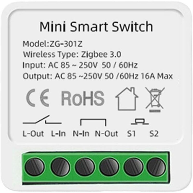 Intelligentes Schaltermodul Für Tuya, Kompatibel Mit Mini Smart Switch, 16 A Bidirektional Mit Zeitrelais