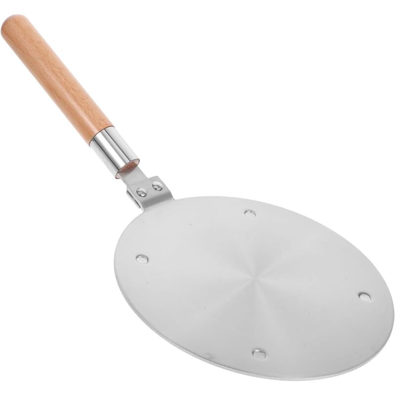 Wärmeleitplatte Für Induktionskochfelder Mit Adapter Und Griff, Küchenutensil – Wärmeleitplatte Mit 24 Cm Massivem Holzgriff
