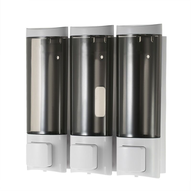 Doppelseitiger Manueller Schaumseifenspender Wandseifenspender + Halterung 200 Ml X3 Weiß