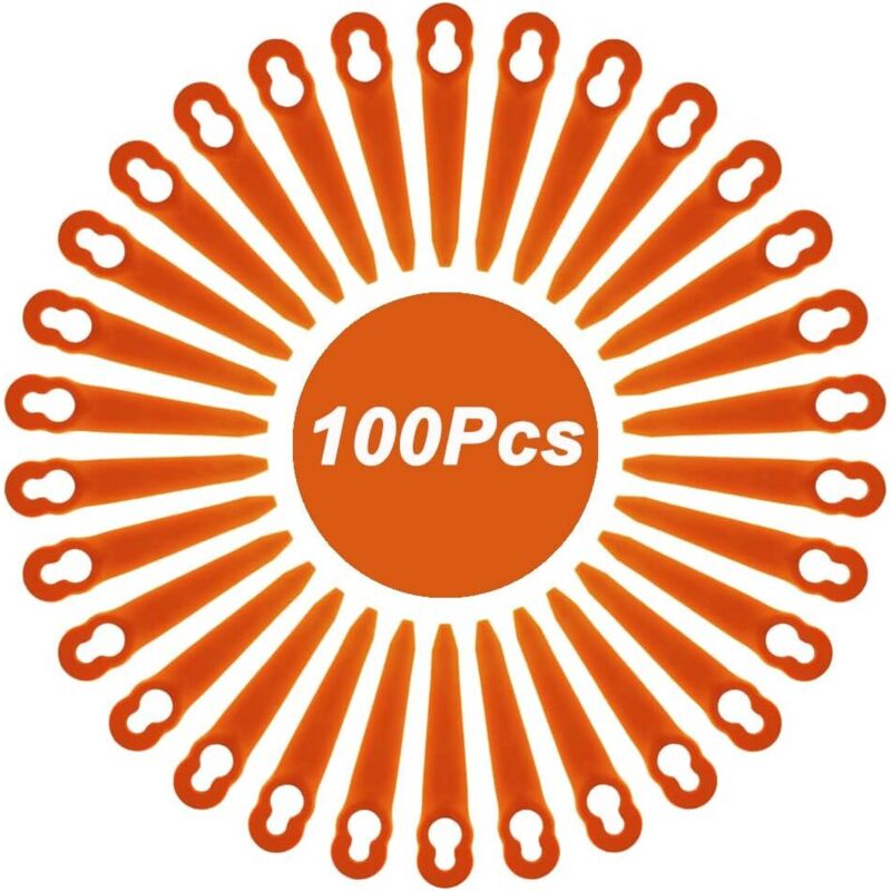 100pcs Lames Compatible Pour Coupe Bordure Polycut 2-2 Polycut 3-2, Fsa 45 Fsa 57 Fse 52, Lames En Plastique Pour Coupe Bordure Sans Fil -
