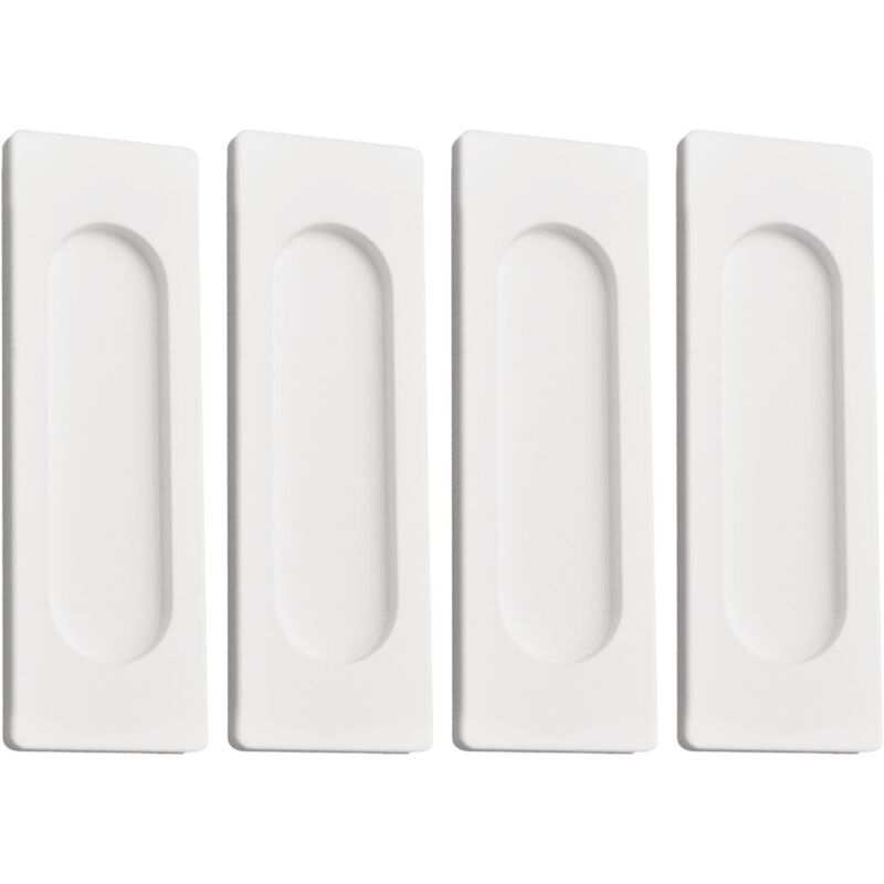 4er-set Rechteckige, Selbstklebende Griffe Aus Aluminiumlegierung Für Schiebetüren, Schranktüren, Kleiderschränke Und Schubladen (weiß, 100 Mm)