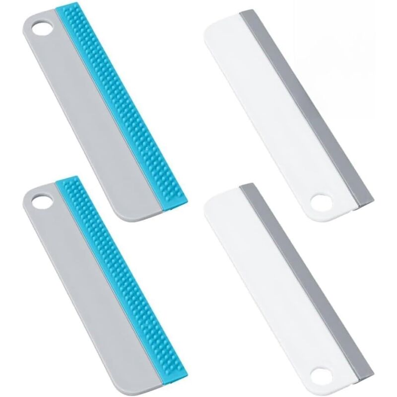 4-teiliges Set Glasrakel Für Dusche, Rakel Aus Gummi Zur Reinigung Von Spiegeln, Fenstern, Oberflächen In Küche, Bad Und Auto, Multifunktional Und Kratzfrei