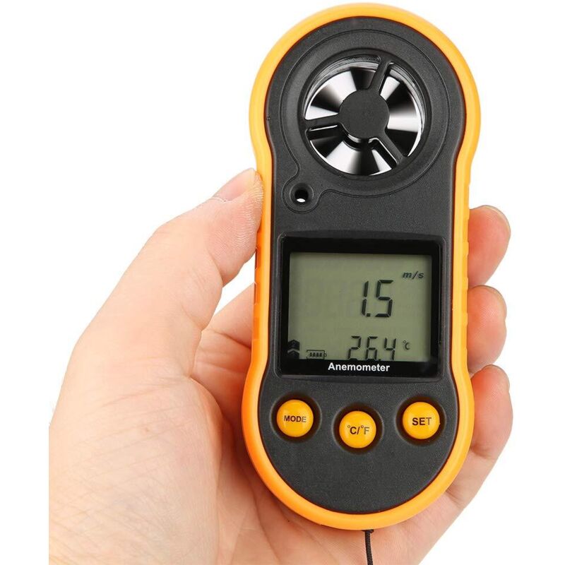 Gm818 Digitaler Lcd-anemometer 0-30 M/s Tragbarer Luftvolumenmesszähler Tragbarer Windgeschwindigkeitsmesser Erfassung Von Wetterdaten Im Freien Messinstrumente