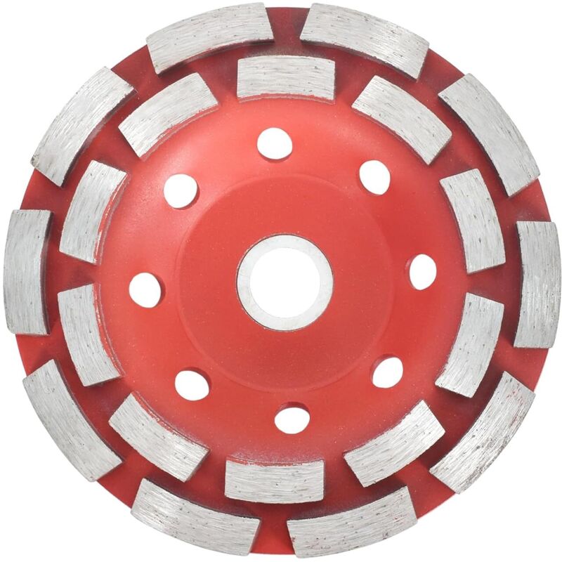 Diamant-schleifscheibe 125 X 22,23 Mm, Diamant-töpfchenfräser Mit Doppelter Reihe, Universelle Schleifscheibe Für Winkelschleifer Zum Schleifen Von Beton, Naturstein, Marmor, Gips, Granit, Estrich Und