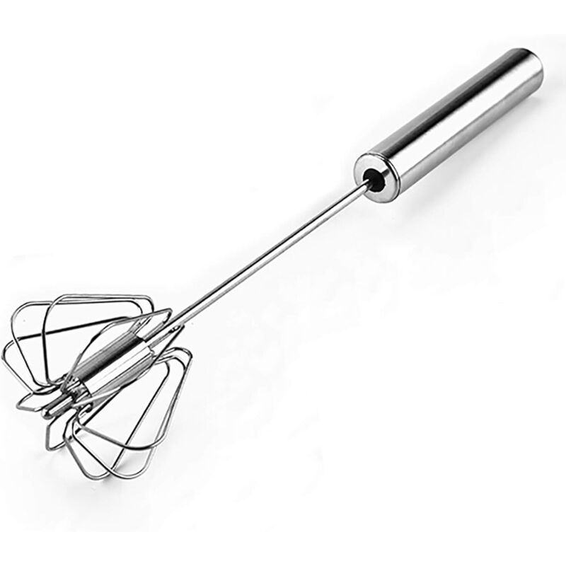 Multifunktionaler Edelstahl-rührbesen, Halbautomatischer Mechanischer Feder-quirl, Zum Eiermixen Und Aufschäumen Von Schaum, Spülmaschinenfest, Handquirl, 1 Stück, 26,6 Cm