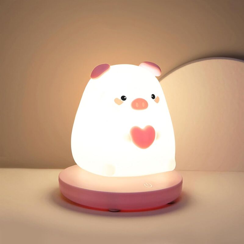 Led-nachtlicht Für Kinder, Nachtlicht Für Babys Aus Silikon Mit Berührungssensor, Wiederaufladbares Usb-nachttischlampe Für Kinder, Geburtstagsgeschenk, Dimmbar [energieeffizienzklasse F]
