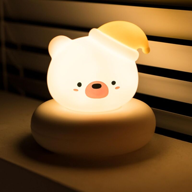 Wiederaufladbare Bär-nachtlampe Für Babys, Kinderzimmer-nachtlicht, Geschenk Zur Geburt Oder Zum 1. Geburtstag Für Jungen