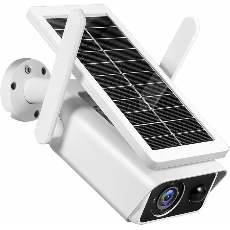 Solare Überwachungskamera Für Außen, 1080p. Wiederaufladbarer Akku, 2mp Mit Pir-bewegungserkennung. Nachtsicht. Wasserdicht Ip66