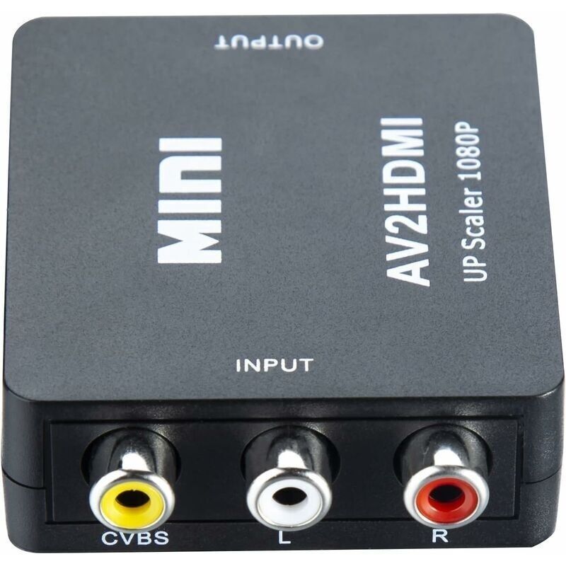 Rca-auf-hdmi-adapter. Av-hdmi-1080p-adapter. Konverter Für Zusammengesetztes Rca-cvbs-av-video Und Audio Auf Hdmi. Für Ps2/wii/xbox/snes/n64/vhs/videorecorder/dvd. Unterstützt Pal/ntsc Mit Kabel