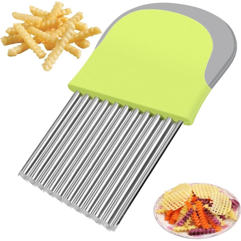 Edelstahl-wellenschneider Für Kartoffeln – Multifunktionales Gemüseschneidewerkzeug Für Pommes Frites, Salate Und Kulinarische Zubereitungen
