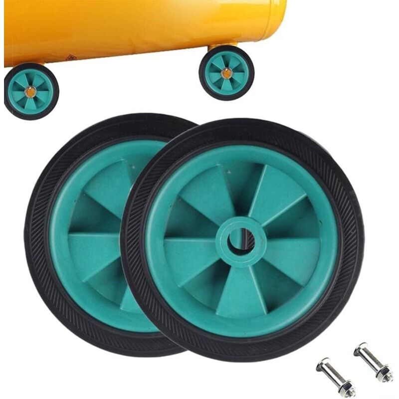 Set Aus 2 Ersatzrädern Für Luftkompressoren, Rollen Für Luftkompressoren, 12 Cm Stoßfeste, Rutschfeste Und Leise Rollen Für Gartenrasenmäher