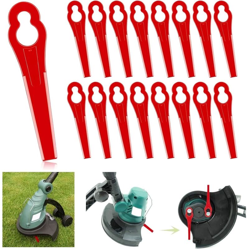 100 Stück Ersatz-kunststoffklingen Für Rasentrimmer Und Rasenmäher, Für Garten Und Rasen
