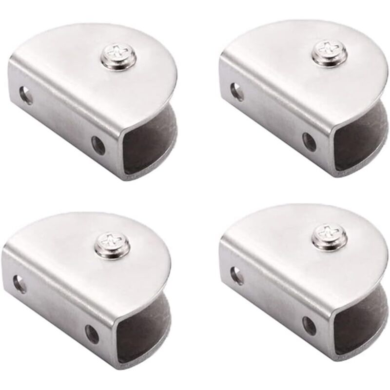4 Stück Verstellbare Glasstützen, Edelstahl-glasclip Für Badezimmerspiegel, Geeignet Für 9-10 Mm Glas, Treppengeländer-fenster