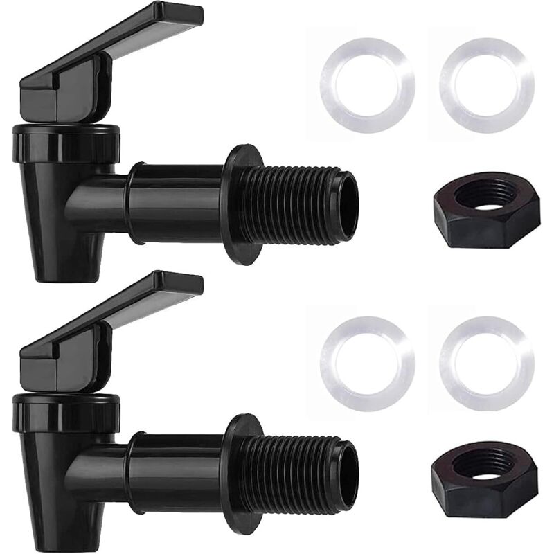 Wasserhahn Aus Kunststoff, Ersatz-wassereimer Für Den Haushalt, Filtersysteme Für Wasserkühler, Wasserkrug (2 Schwarz)
