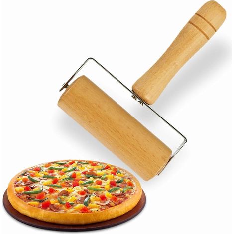 T-förmiges Nudelholz Aus Holz, Stabiler Pizzaroller Mit Griff Zum Backen Von Pizzen, Nudeln, Kuchen, Gebäck, Tortenböden Und Keksen (1 Stück)