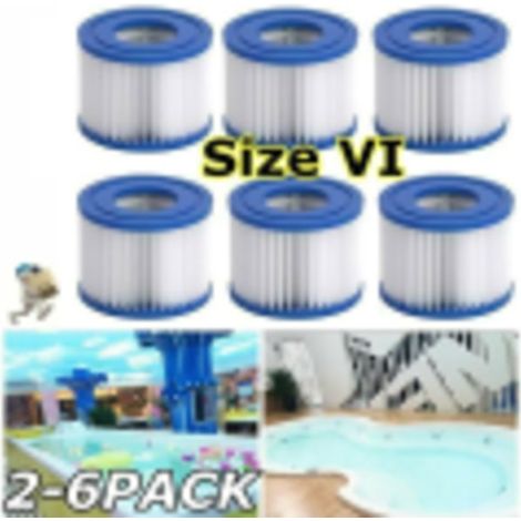 Lay-z-spa Filterkartusche (vi), Kompatibel Mit Allen Lay-z-spa Spa-modellen (6er-packung).