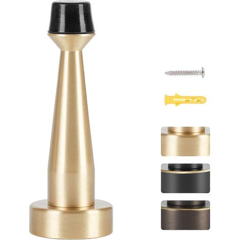Robuster Türstopper Aus Massivem Messing, Dekorativer Türstopper Mit Gummispitze Zum Schutz Der Tür Und Zur Geräuschdämpfung – 8 Cm