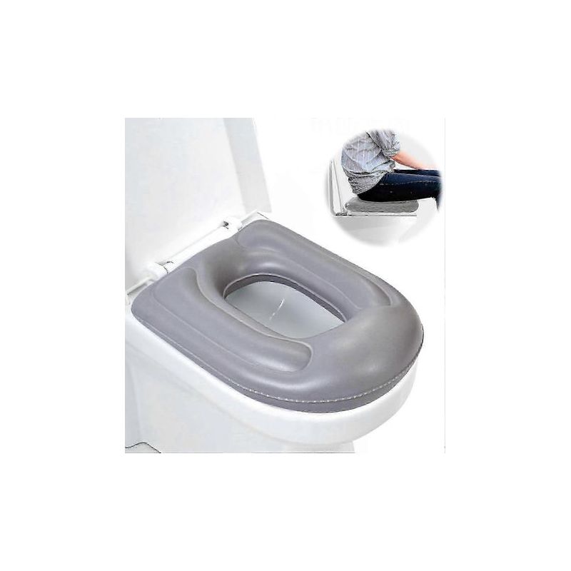 Höhenverstellbarer, Aufblasbarer Toilettensitz Für Ältere Und Behinderte Menschen Zur Linderung Von Steißbeinschmerzen.