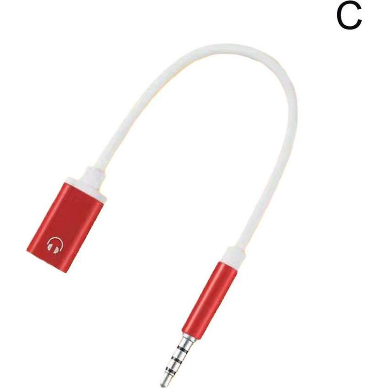 3,5-mm-klinkenstecker Auf Usb-c-buchse Adapter (flach Auf Rund, Analog, Rot)