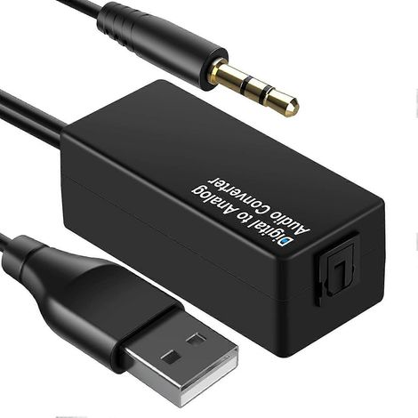 192-khz-digital-analog-audiowandler, Optischer Toslink-digital-audiokabeladapter Auf 3,5-mm-analogbuchse