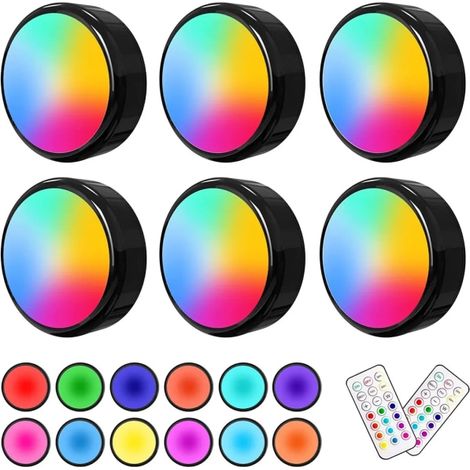 13-farben-led-projektor, Dimmer Und Fernbedienung, 6er-set