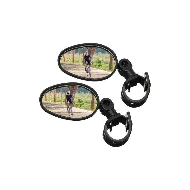 Fahrradspiegel, 360° Verstellbar, Schwenkbar, Für Lenker, Mit Konvexem Spiegel, Kompatibel Mit Rennrädern Und Mountainbikes.