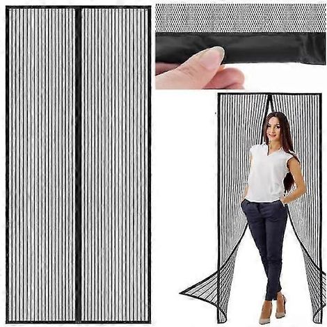 Türgitter 100 X 210 Cm – Insektenschutz – Magnetisch, Schwarz