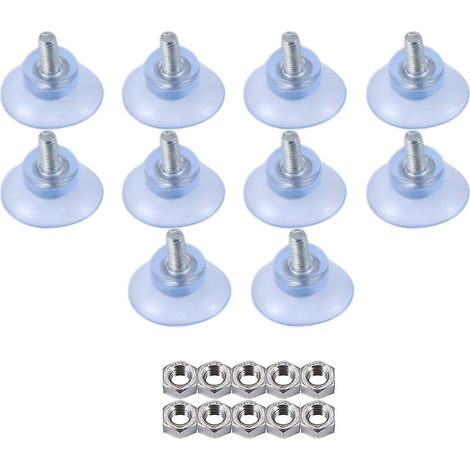 10 Robuste Gummisaugnäpfe Für Glastischplatten Mit M6-schrauben