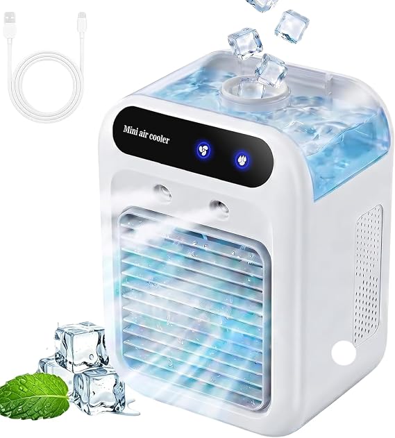 Générique Climatiseur Mobile Silencieux, Rafraîchisseur D'Air Portable 500ml, Mini Climatiseur, Climatiseur Mobile Sans Évacuation, Climatiseur Portable Adapté À La Maison, Au Bureau Et Au Camping