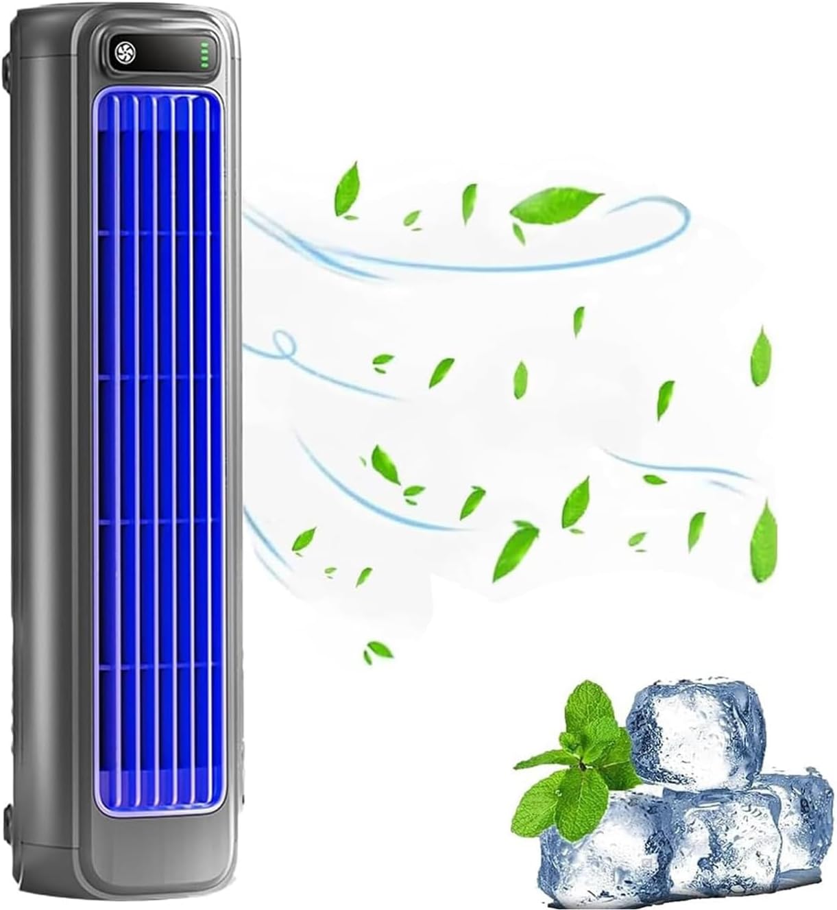 Climatiseur Mobile Silencieux, Rafraîchisseur D’air Mode Tempête,3 Vitesses,ventilateur Tour Silencieux,ventilateur De Refroidissement D'Air Pour Chambre Bureau (grey)