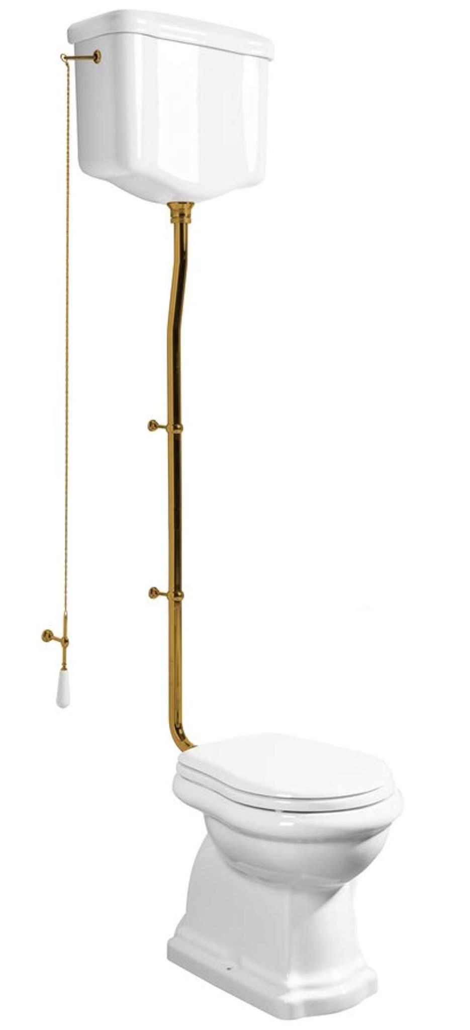 Sapho Kerasan Retro - Wc-kombi, Abgang Unten, Weiß/bronze Wcset17-retro-so