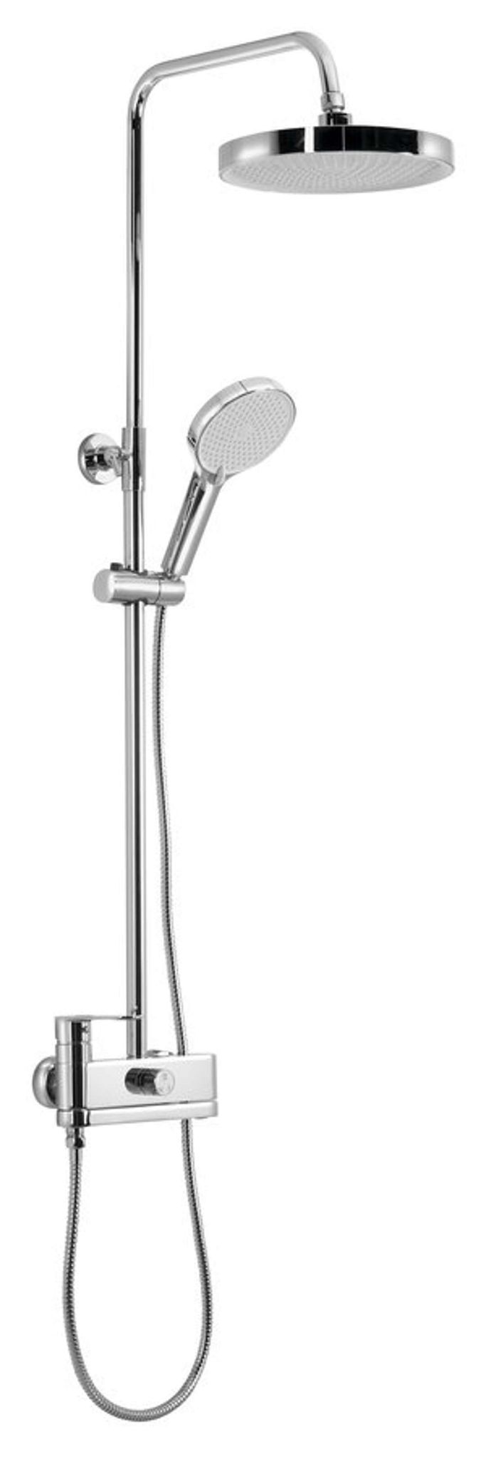 Sapho - Duschset Mit Armatur, Durchmesser 26 Cm, 2 Strahlarten, Chrom Cf139