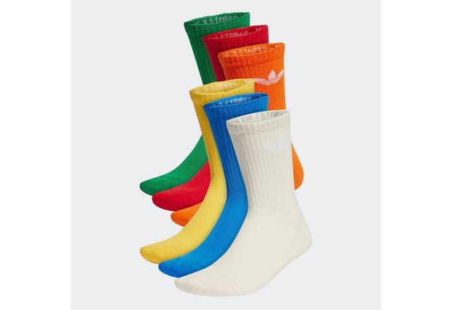 adidas Originals Sportsocken TREFOIL CUSHION CREW, 6 PAAR (6-Paar) für Laufen, 6er-Pack, mit Trefoil Logo, wadenlang
