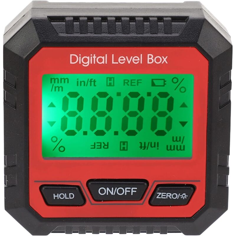 Magnetischer Digitaler Neigungsmesser Mit Winkelmesser Und Wasserwaage Für Maurer- Und Schreinerarbeiten (rot)