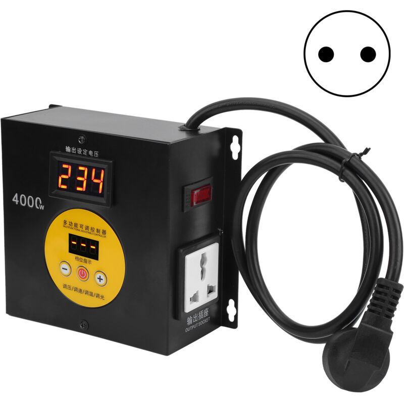 Spannungsregler Mit Digitalanzeige, Hochleistungs-motordrehzahlregler 4000w Eu, Ac220v Steckdose