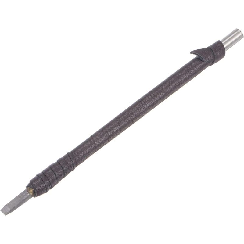 Bois Ciseaux Messer 4mm Wolframkarbid Flache Spitze Schnitzerei Tischlerei Handwerkzeug 150mm Länge Mit Lederstoffgriff
