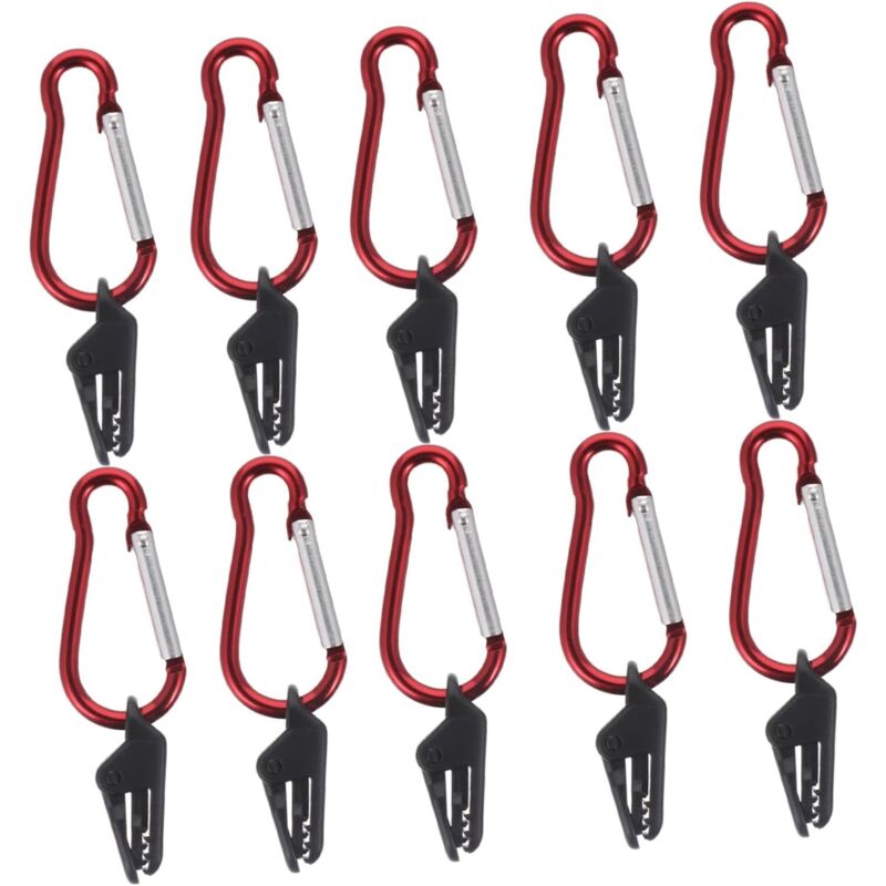 10 Stück Planenklammern, Zeltclips Mit Karabinerhaken Für Camping-vordächer, Planen, Außenunterstände, Zubehör