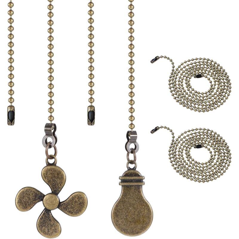 2er-pack Zugketten Aus Metall Für Ventilatoren, 30 Cm Zugkette Für Ventilator, Deckenventilator-zugkette, Ventilator-kettenverlängerung (bronze)