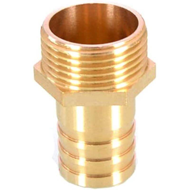 Bsp-rohrverbinder Aus Messing, 25 Mm Geriffelt X G1 Außengewinde, Bsp-außengewinde-kupplung, Adapter